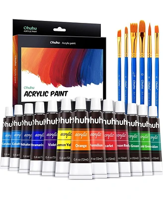 24ct Acrylic Paint Tubes with 6 Brushes Y30-80700-07