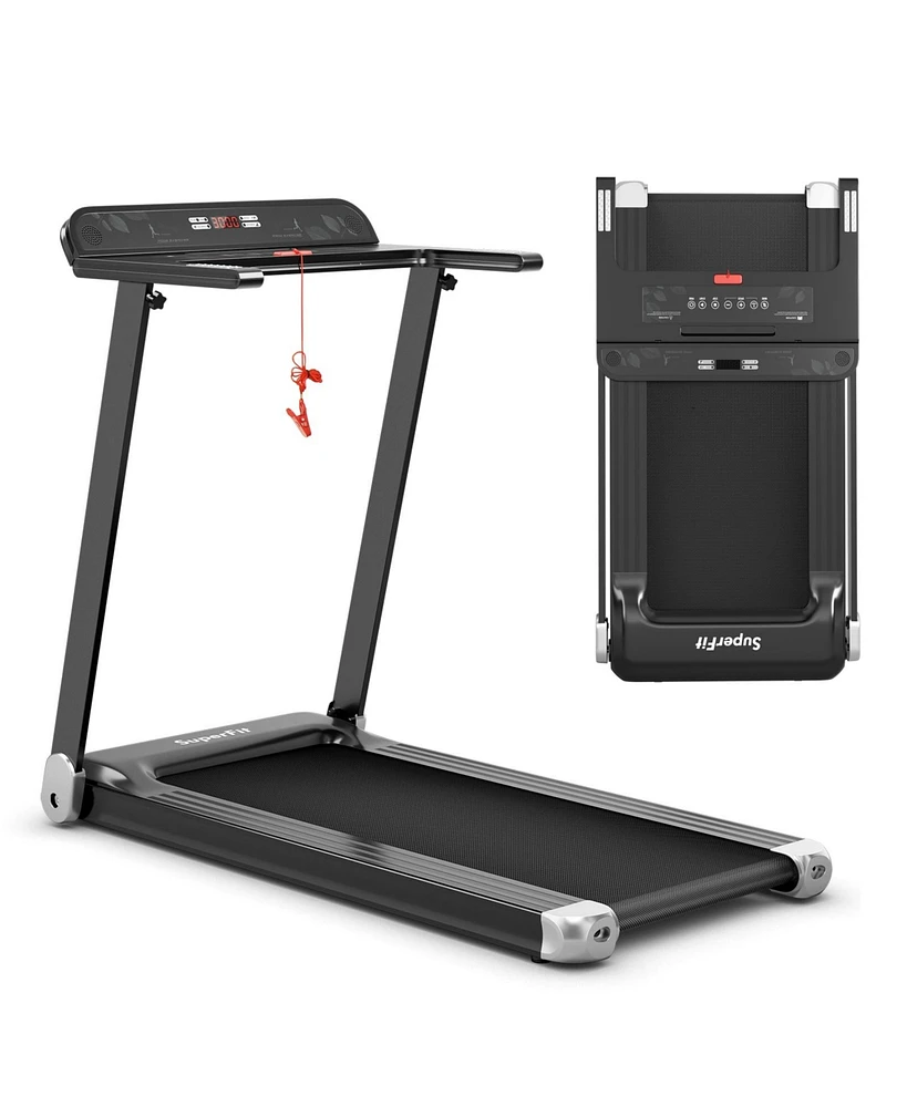 Folding Compact Treadmill with App Control Speaker and 12 Preset Programs