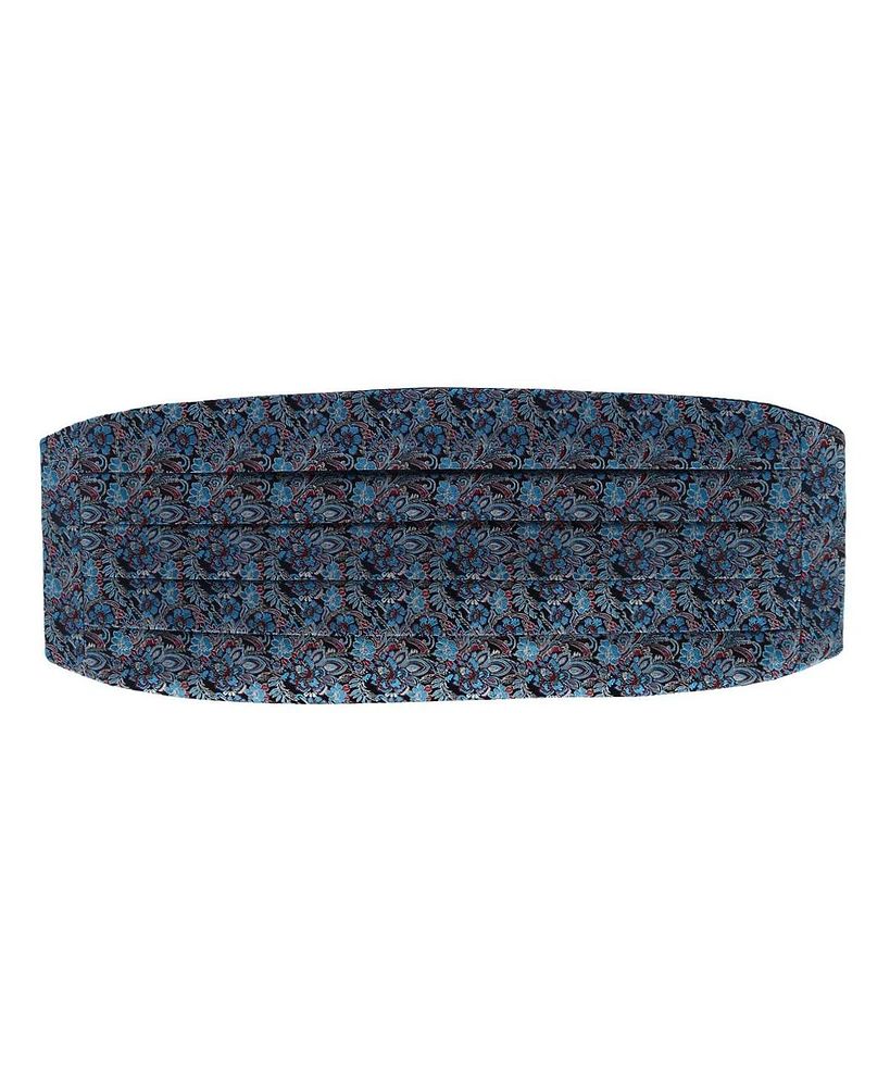 Trafalgar Enzo Exploded Floral Silk Cummerbund