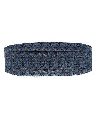 Trafalgar Men's Enzo Exploded Floral Silk Cummerbund