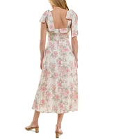 Trixxi Juniors' Tie-Shoulder Midi Dress