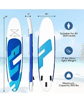 11 Ft Inflatable Stand Up Paddle Board with Aluminum Paddle
