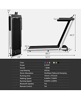2.25HP 2 in 1 Folding Treadmill with App Speaker Remote Control