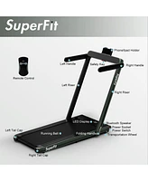 2.25HP 2 in 1 Folding Treadmill with App Speaker Remote Control