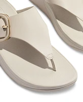 FitFlop Women's Lulu Resin-Buckle Leather Sandals