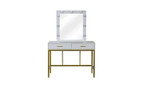 Slickblue Single Mirror with 2 Drawers – Compact Vanity Mirror with Storage for Bedroom or Bathroom