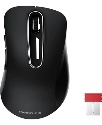 memzuoix 2.4G Portable Wireless Mouse, 1200 Dpi Mobile Optical Cordless Mice with Usb Receiver for Computer, Laptop, Pc, Desktop, MacBook, 5 Buttons