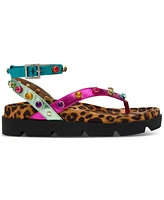 Betsey Johnson Women's Conley Gemstone Platform Footbed Sandals
