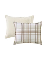 Vcny Home Plaid Brushed Flannel and Sherpa 3-Pc. Comforter Set