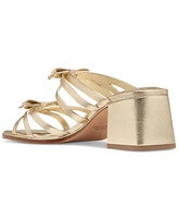 kate spade new york Women's Carolina Bow-Trim Block-Heel Sandals