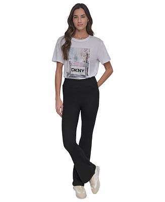 Dkny Jeans Women's High-Rise Pull-On Flare