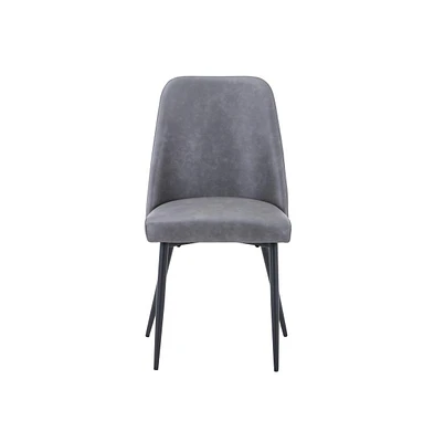 Maddox Mid-Century Modern Faux Leather Upholstered Dining Chair (Set of 2)