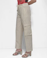 Dkny Women's High-Rise Taffeta Cargo Pants