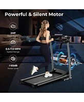 Folding Treadmill with 12 Preset Programs and Lcd Display