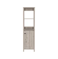 Depot E-shop New Haven Linen Single Door Cabinet, Two Interior Shelves, Two Open Shelves