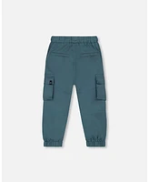 Deux par Toddler Boys Parachute Cargo Pocket Jogger Pants Dark Teal - Toddler|Child