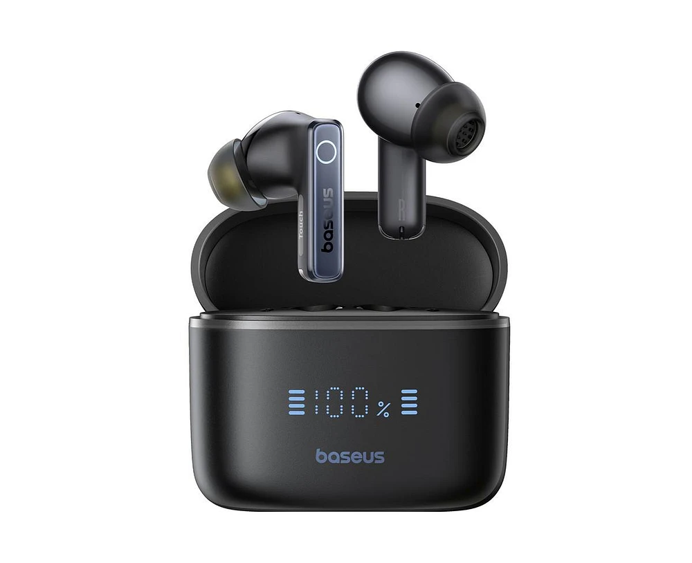 Baseus Active Noise Cancelling Wireless Earbuds, 65H Playtime, Waterproof, Bluetooth 5.3, App Customized-Bowie 30