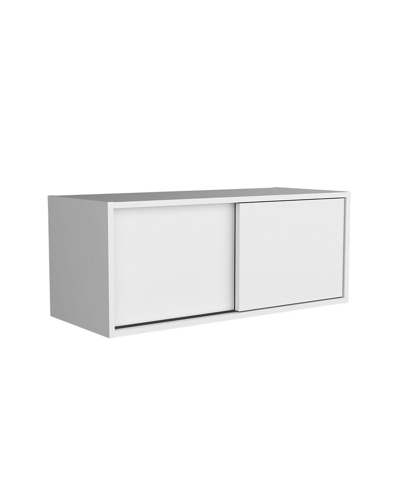 Slana Wall Cabinet, 2 Sliding doors, 1 Shelf, White