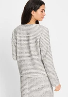 Olsen Collarless Tweed Jacket