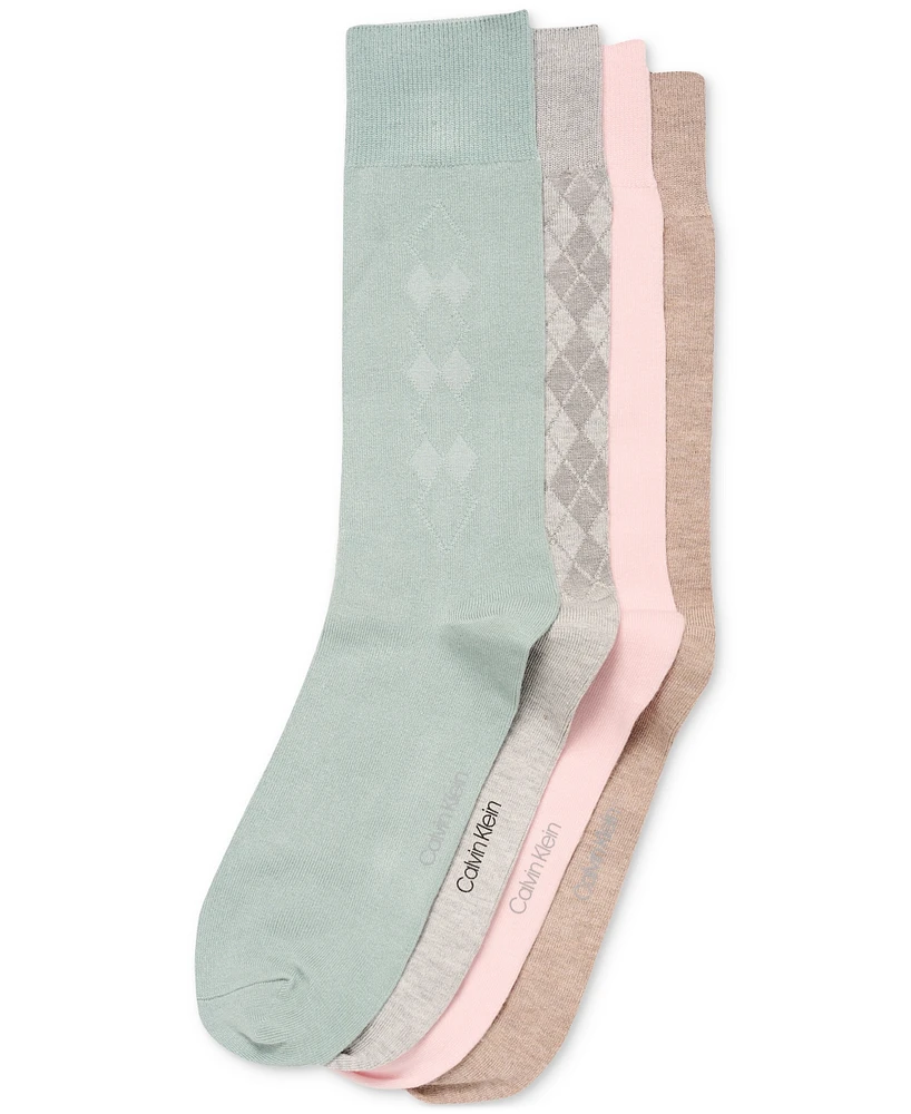 Calvin Klein Men's 4-Pk. Crew Dress Socks