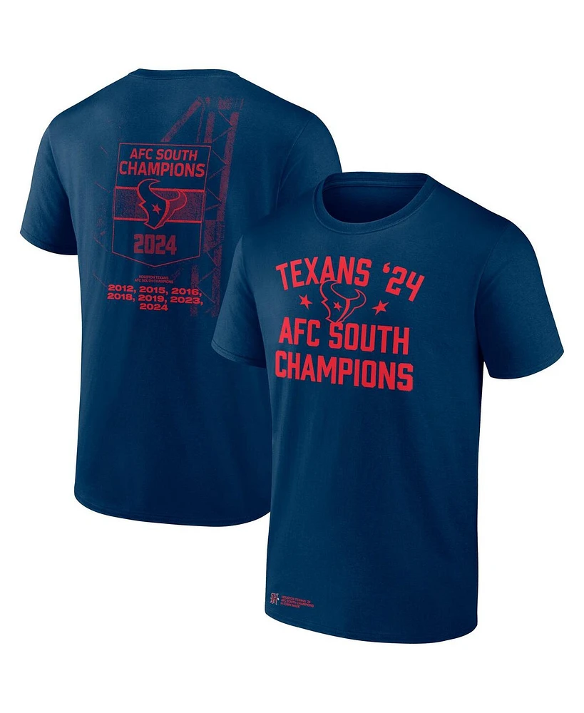 Fanatics Men's Navy Houston Texans 2024 Afc South Division Champions T-Shirt