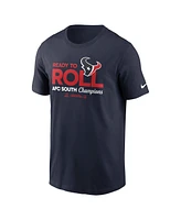 Nike Men's Navy Houston Texans 2024 Afc South Division Champions Locker Room Trophy Collection T-Shirt