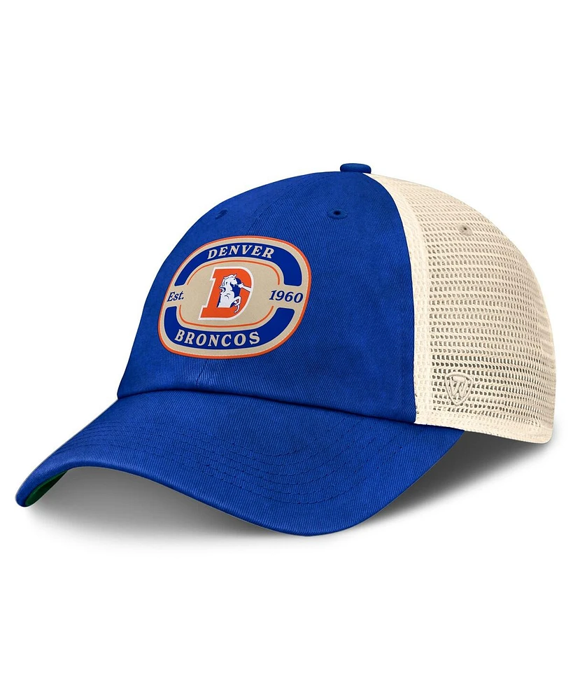 Top of the World Men's Royal Denver Broncos Team Patch Adjustable Hat