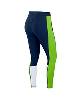 Wear By Erin Andrews Women's College Navy/Neon Green Seattle Seahawks Color-Block Leggings