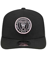 New Era Men's Black Inter Miami Cf 9SEVENTY Stretch-Snap Hat