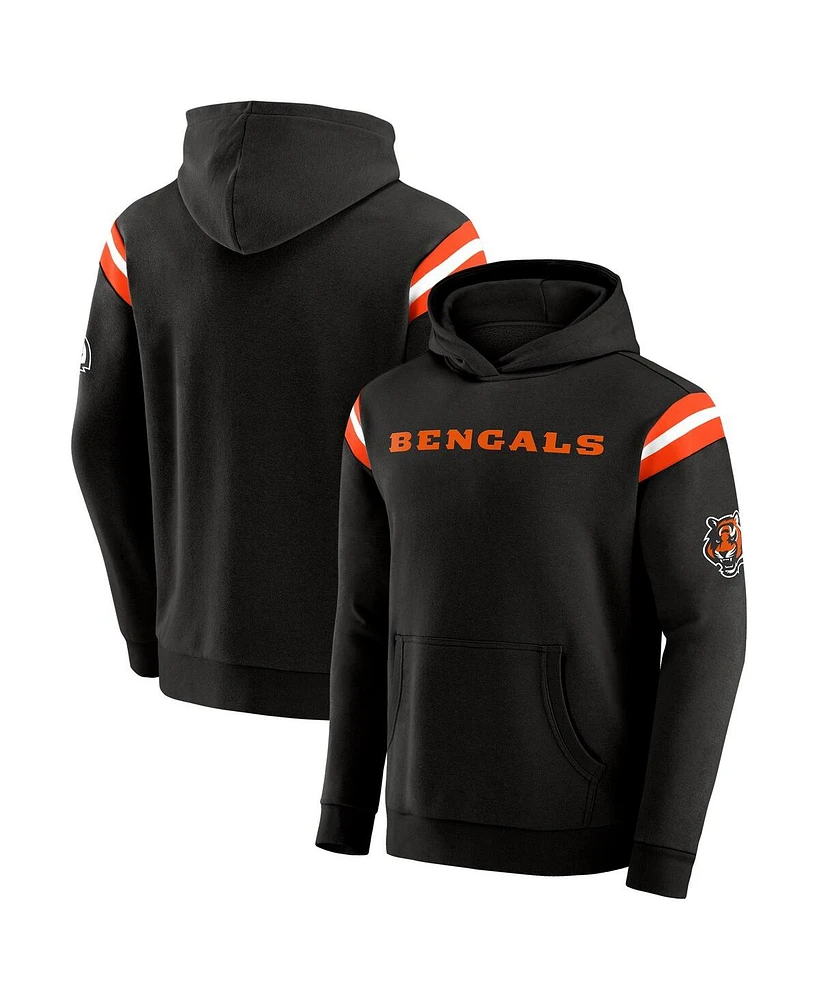 Fanatics Men's Charcoal Cincinnati Bengals Football Washed Pullover Hoodie