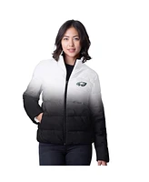 G-iii 4Her by Carl Banks Women's Black Philadelphia Eagles Overtime Ombre Full-Zip Puffer Jacket