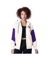 Starter Women's White Minnesota Vikings Scrimmage Full-Zip Hoodie