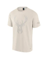 Fanatics Men's Cream Milwaukee Bucks Elements Iconic T-Shirt