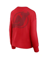 Fanatics Women's Red New Jersey Devils Elements Flow Pullover Sweatshirt