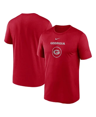 Nike Men's Red Georgia Bulldogs On-Court Basketball Legend Practice Performance T-Shirt