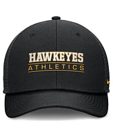 Nike Men's Black Iowa Hawkeyes Rise Adjustable Hat