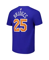 Nike Men's and Women's Mikal Bridges Blue New York Knicks Name Number T-Shirt