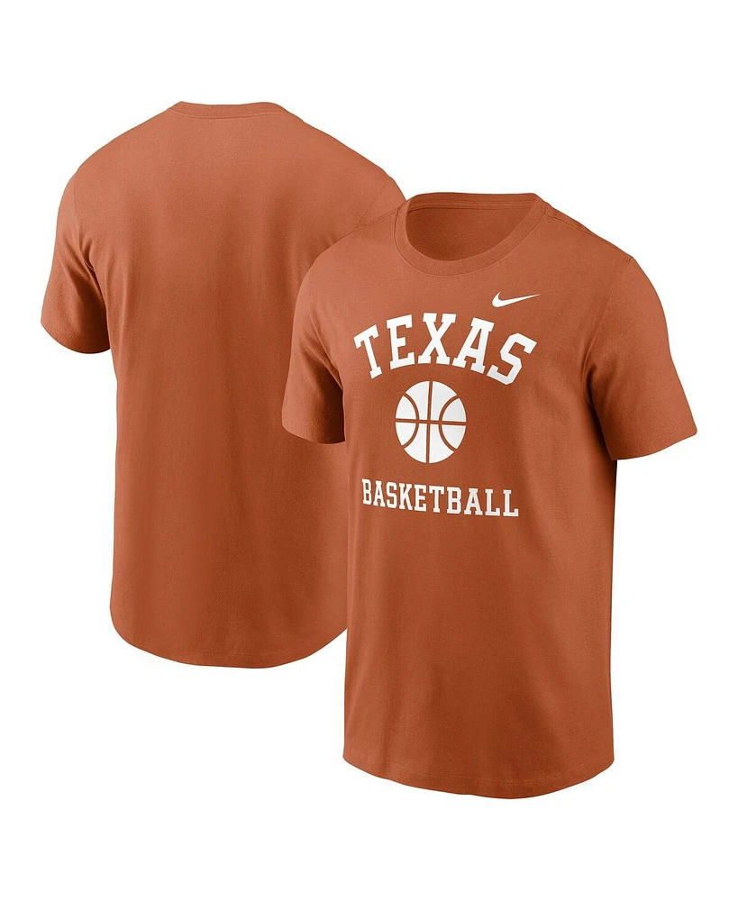 Nike Men's Texas Orange Longhorns Basketball Icon T-Shirt