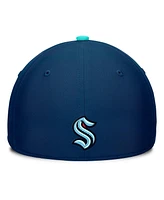 Fanatics Men's Deep Sea Navy/Light Blue Seattle Kraken Authentic Pro Rink Team Code Flex Hat