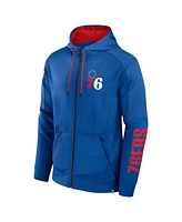 Fanatics Men's Royal Philadelphia 76ers Baller Defender Performance Full-Zip Hoodie