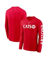 Nike Men's Red Arizona Wildcats Basketball Icon Two-Hit Long Sleeve T-Shirt