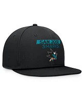 Fanatics Men's Black San Jose Sharks Authentic Pro Prime Snapback Hat