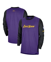 Nike Men's Purple/Black Los Angeles Lakers 2024/25 City Edition Authentic Pregame Performance Long Sleeve Shooting T-Shirt