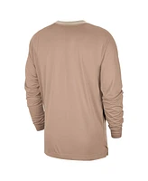 Nike Men's Tan Chicago Bulls 2024/25 City Edition Authentic Pregame Performance Long Sleeve Shooting T-Shirt