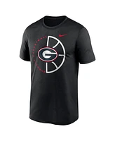 Nike Men's Black Georgia Bulldogs Legend Basketball Icon Performance T-Shirt