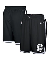 Nike Men's Black Brooklyn Nets 2024/25 Icon Edition Performance Swingman Shorts