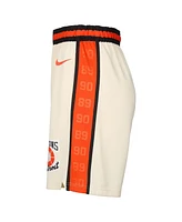 Nike Men's Tan/Orange Detroit Pistons 2024/25 City Edition Swingman Shorts