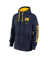 Jordan Men's Navy Michigan Wolverines Primetime Primary Mascot Full-Zip Hoodie