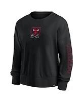 Fanatics Black Chicago Bulls Oversized Game Day Pullover Sweatshirt