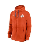 Nike Men's Orange Clemson Tigers 2024 Sideline Full-Zip Hoodie